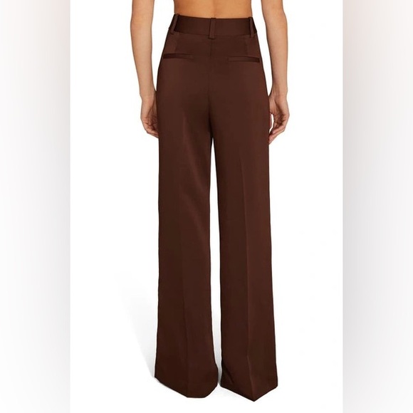NWT Favorite Daughter Split Hem Wide Leg Pants In Chocolate - Picture 2 of 3